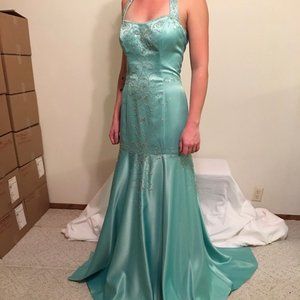 Aqua Jodi Kristopher Pageant/Prom Dress